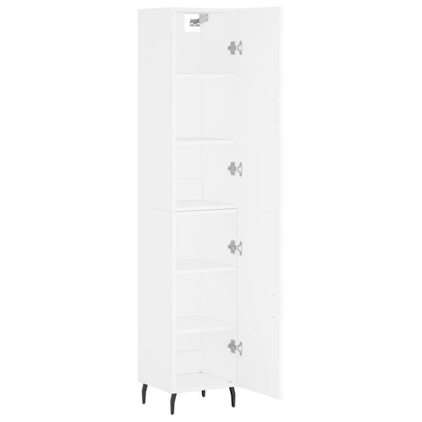 vidaXL Ντουλάπι Λευκό 34,5 x 34 x 180 εκ. από Επεξεργασμένο Ξύλο