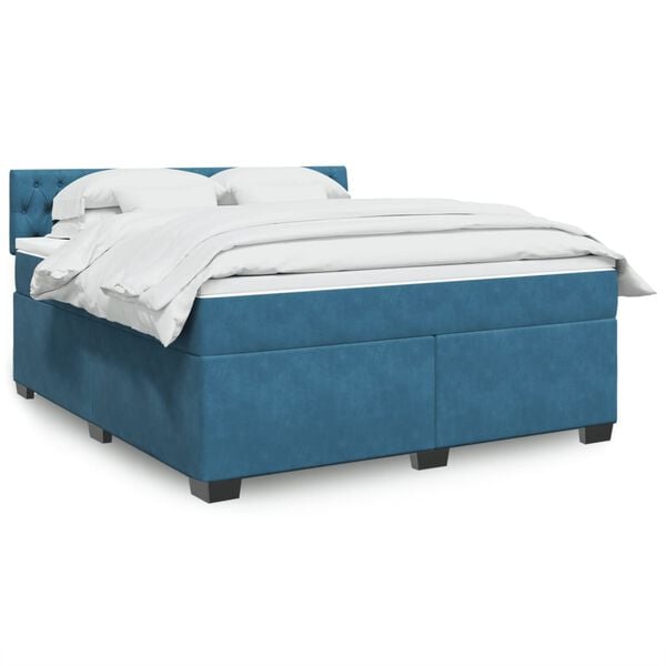 vidaXL &Kappa;&rho;&epsilon;&beta;ά&tau;&iota; Boxspring &mu;&epsilon; &Sigma;&tau;&rho;ώ&mu;&alpha; &Mu;&pi;&lambda;&epsilon; 180x200 &epsilon;&kappa;. &Beta;&epsilon;&lambda;&omicron;ύ&delta;&iota;&nu;&omicron;