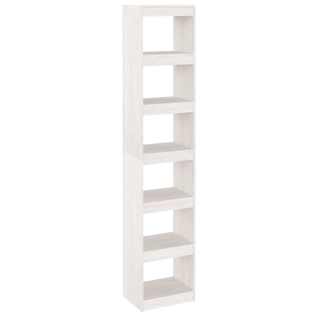 vidaXL Βιβλιοθήκη/Διαχωριστικό Χώρου Λευκό 40x30x199 εκ. Ξύλο Πεύκου