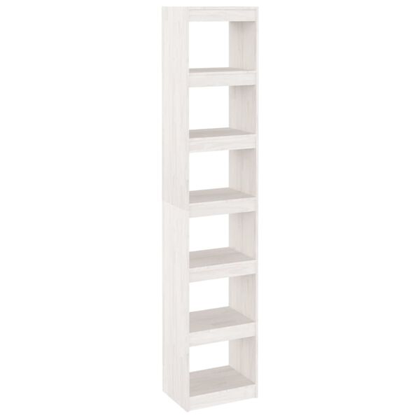 vidaXL Βιβλιοθήκη/Διαχωριστικό Χώρου Λευκό 40x30x199 εκ. Ξύλο Πεύκου