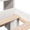 vidaXL Κρεβάτι Βιβλιοθήκη Χωρίς Στρώμα Λευκό 75x190 εκ Μασίφ Πεύκο