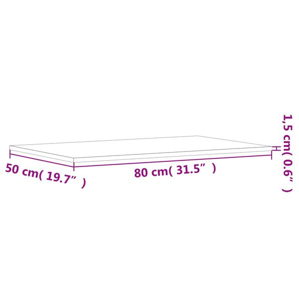 vidaXL Ράφια Τοίχου 4 τεμ. Γκρι Sonoma 80x50x1,5 εκ. Επεξεργ. Ξύλο