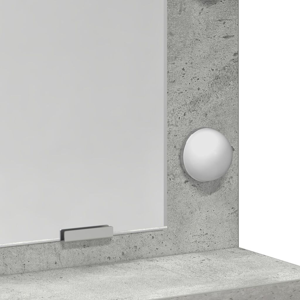 vidaXL Τουαλέτα με LED Φώτα σε Γκρι Σκυρόδεμα 79x41x135 εκ