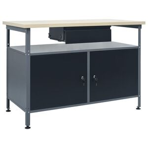 vidaXL &Pi;ά&gamma;&kappa;&omicron;&sigmaf; &Epsilon;&rho;&gamma;&alpha;&sigma;ί&alpha;&sigmaf; &Mu;&alpha;ύ&rho;&omicron;&sigmaf; 120 x 60 x 85 &epsilon;&kappa;. &Alpha;&tau;&sigma;ά&lambda;&iota;&nu;&omicron;&sigmaf;