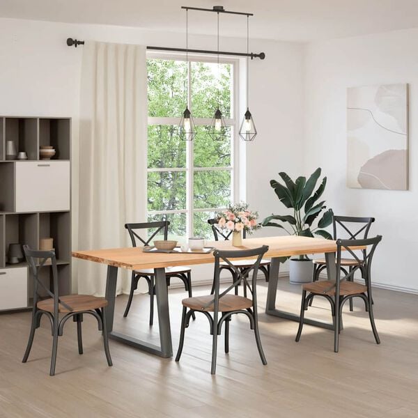 vidaXL Πόδια Τραπεζαρίας Σχήματος V 2 τεμ. Ανθρακί 100x(72-73,3) εκ. Ατσάλι