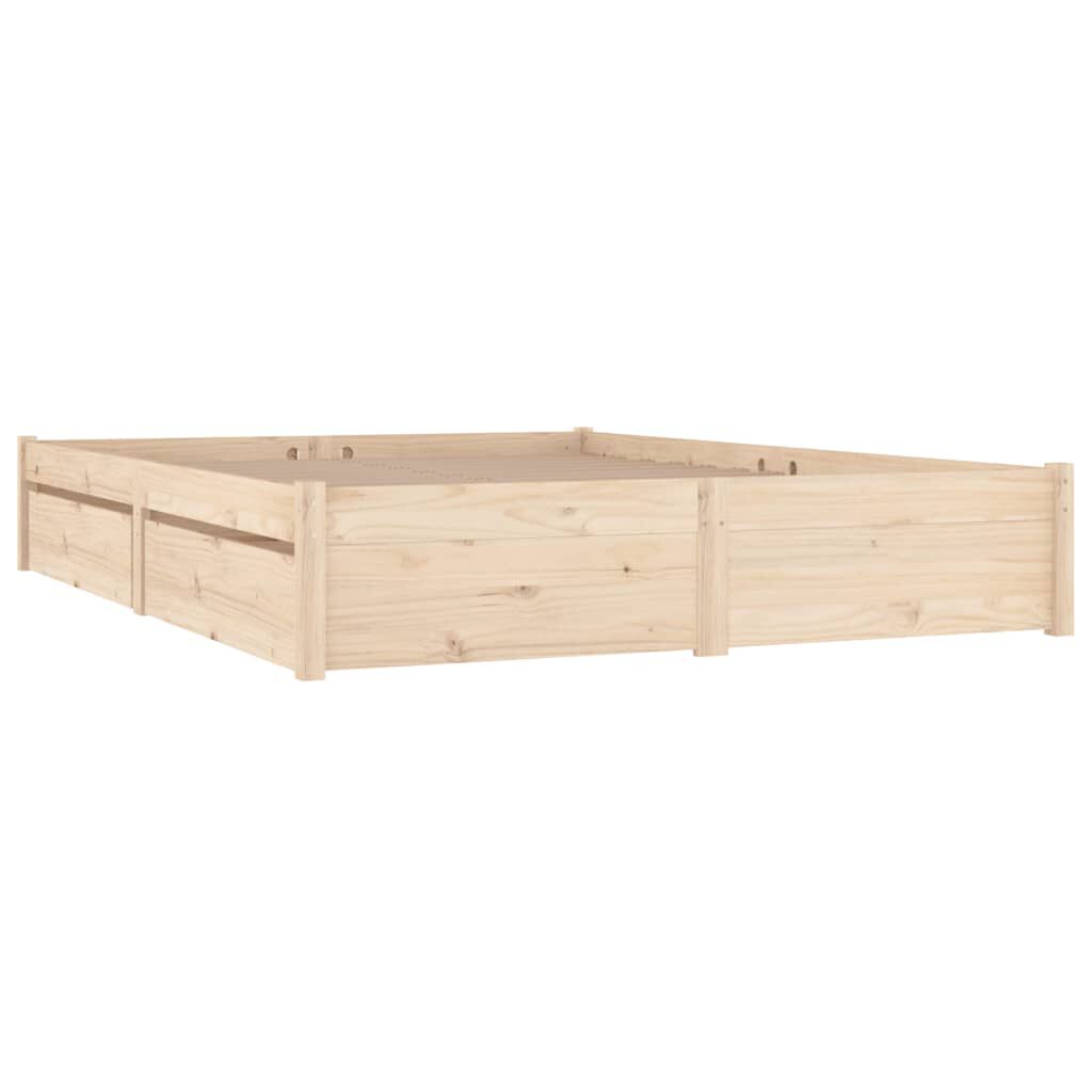 vidaXL Πλαίσιο Κρεβατιού Με Συρτάρια 135 x 190 εκ. Double