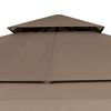 vidaXL Κιόσκι με 2 Επεκτεινόμενες Οροφές Taupe 3x3x2,75 μ. 180 γρ/μ²