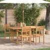 vidaXL Σέτ φαγητού για κήπο 5 pcs Φυσικό Μασίφ ξύλο teak