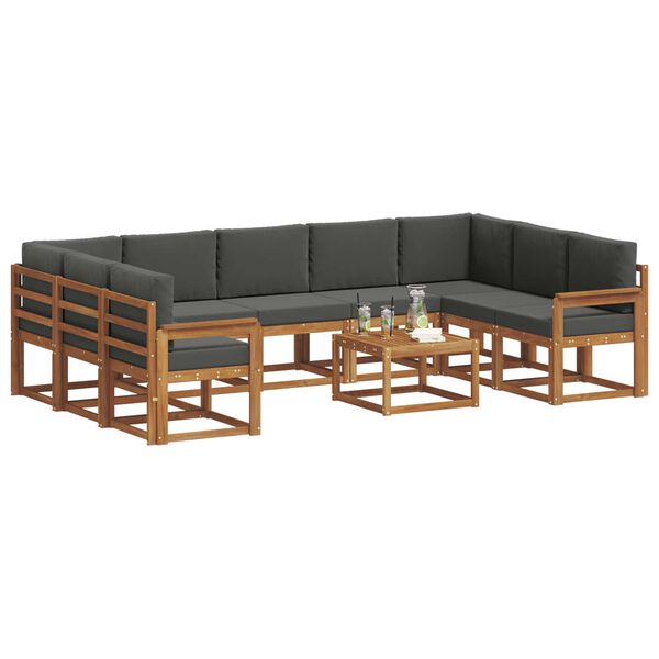 vidaXL &Sigma;&epsilon;&iota;&rho;ά &Kappa;&alpha;&nu;&alpha;&pi;έ &Epsilon;&xi;&omega;&tau;&epsilon;&rho;&iota;&kappa;&omicron;ύ &mu;&epsilon; &mu;&alpha;&xi;&iota;&lambda;ά&rho;&iota; 10 pcs &Phi;&upsilon;&sigma;&iota;&kappa;ό &kappa;&alpha;&iota; &Alpha;&nu;&theta;&rho;&alpha;&kappa;ί