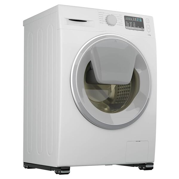vidaXL Βάση πλυντηρίου ρούχων 2 pcs Μαύρο 72 x 5 x 4.5 εκ. Ατσάλι