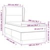 vidaXL Κρεβάτι Boxspring με Στρώμα Ανοιχτό Γκρι 100x200 εκ. Βελούδινο