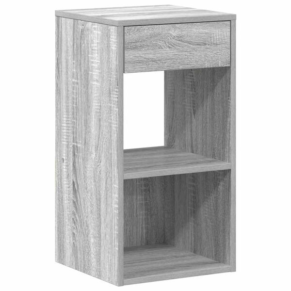 vidaXL Κομοδίνο με συρτάρι Γκρι Sonoma 35x34x66,5 εκ.
