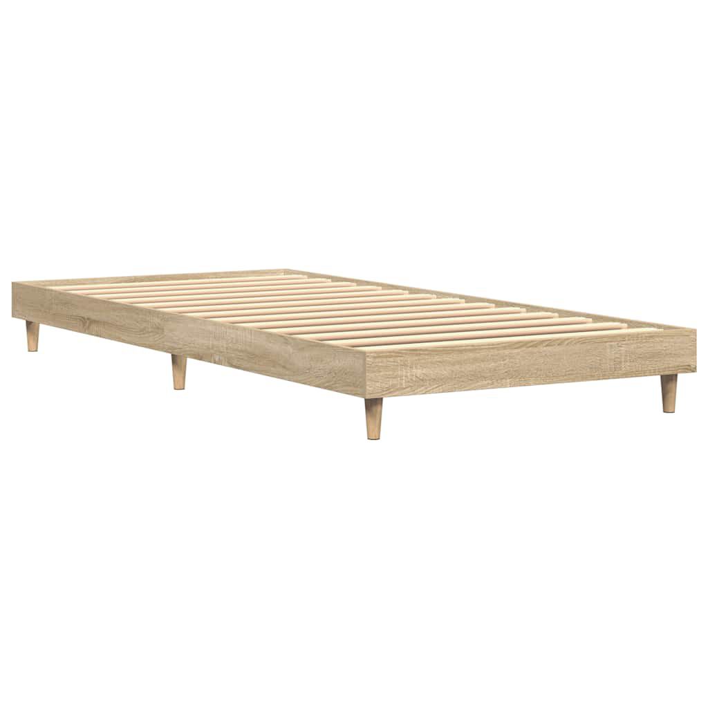 vidaXL Πλαίσιο Κρεβ. Χωρ. Στρώμα Sonoma Δρυς 90x200 εκ. Επεξ. Ξύλο