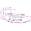 vidaXL Σκελετός Κρεβατιού Μαύρο 135 x 190 cm Στερεά ξυλεία πεύκου