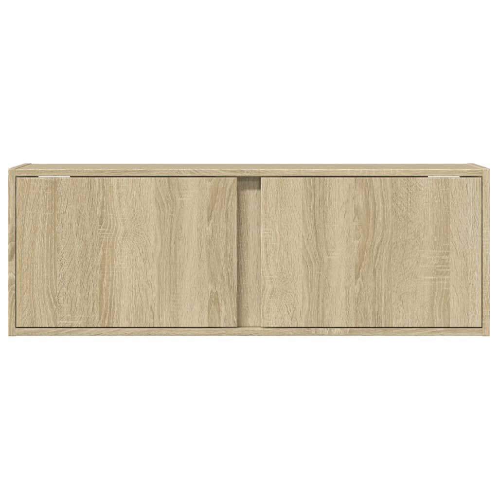 vidaXL Έπιπλο Τοίχου Τηλεόρασης με LED Sonoma Δρυς 100x31x35 εκ.