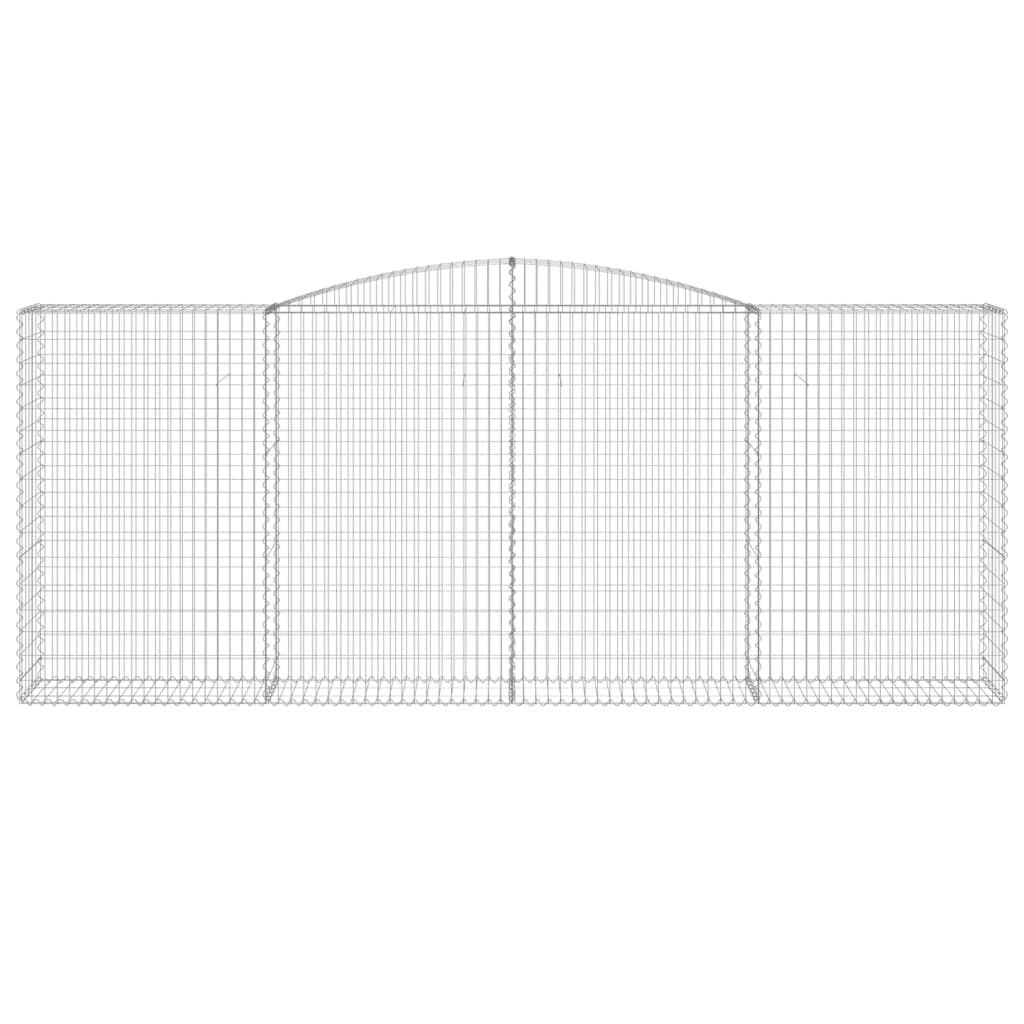 vidaXL Συρματοκιβώτια Τοξωτά 8 τεμ. 400x50x160/180 εκ. Γαλβαν. Ατσάλι