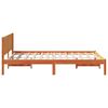 vidaXL Σκελετός Κρεβατιού Καφέ 135 x 190 cm Μασίφ ξύλο πεύκου