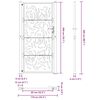 vidaXL Πόρτα Κήπου Μαύρη 100x200 εκ. με Σχέδιο Φλόγας από Ατσάλι