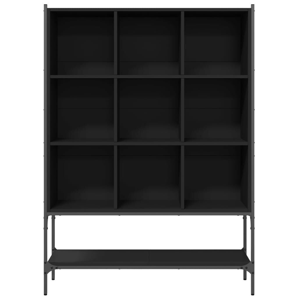 vidaXL Βιβλιοθήκη Μαύρη 102x30x141,5 εκ. από Επεξεργασμένο Ξύλο