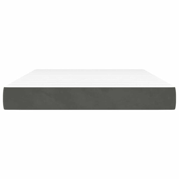 vidaXL Στρώμα με Pocket Springs Σκούρο Γκρι 140x220x20 εκ. Βελούδινο