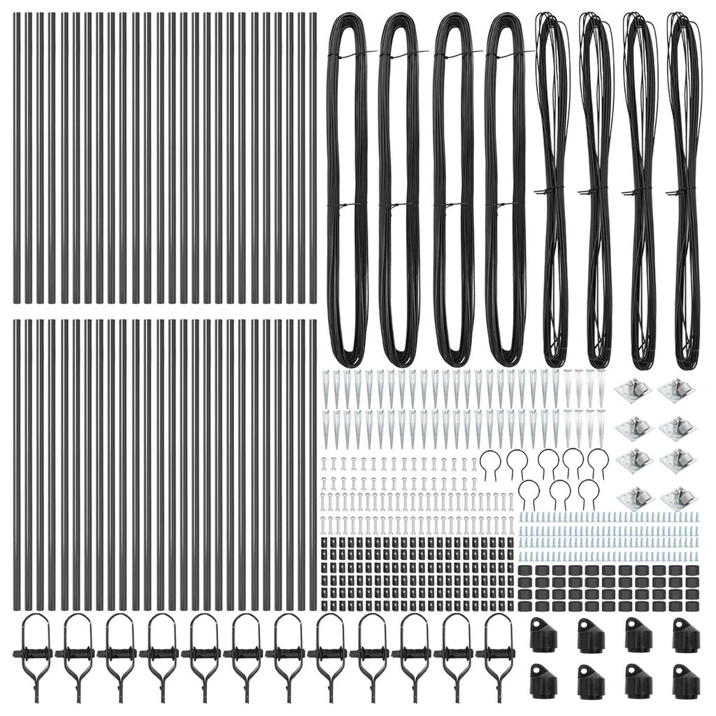 vidaXL Στύλος Περιφράξεων 52 pcs Ασημί 3.2 x 3.2 x 120 εκ Ατσάλι