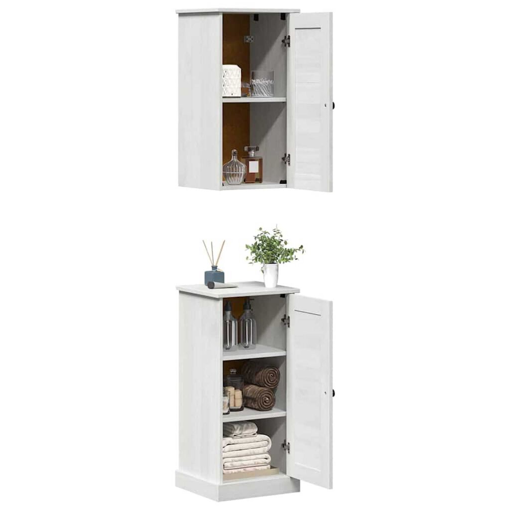 vidaXL Σετ Επίπλων Μπάνιου με ράφι 2 pcs Λευκό αντικέ 37 x 34 x 80 εκ