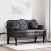 vidaXL Καναπές Chesterfield Μαύρο 120,5 x 65 x 75 εκ. Τεχνητό Δέρμα