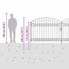 vidaXL Πύλη Φράχτη με κλειδαριά Γκρι 400 x 150 cm Ατσάλι