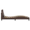vidaXL Σκελετός Κρεβατιού Viana Χωρίς Στρώμα Καφέ 80x200 εκ. Συνθετικό Δέρμα