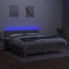 vidaXL &Kappa;&rho;&epsilon;&beta;ά&tau;&iota; Boxspring &mu;&epsilon; &Sigma;&tau;&rho;ώ&mu;&alpha; & LED &Alpha;&nu;.&Gamma;&kappa;&rho;&iota; 160x200 &epsilon;&kappa; &Upsilon;&phi;&alpha;&sigma;&mu;ά&tau;&iota;&nu;&omicron;