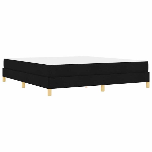 vidaXL Κρεβάτι με ελατήρια Μαύρο, Καφέ 180 x 200 cm