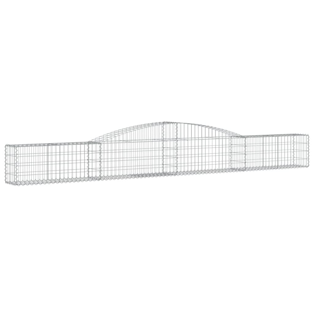vidaXL Συρματοκιβώτια Τοξωτά 5 τεμ. 400x30x40/60 εκ. Γαλβαν. Ατσάλι