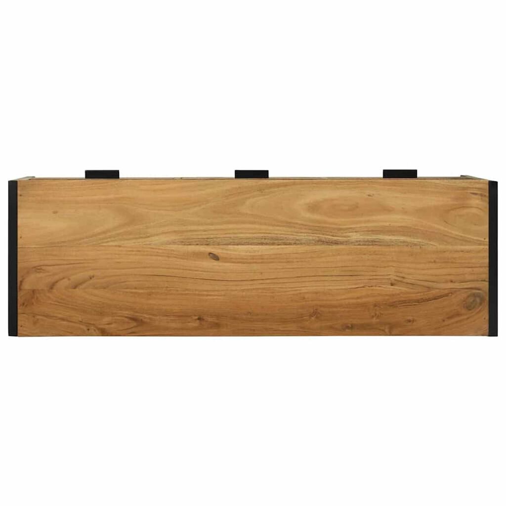 vidaXL Ντουλάπι TV με συρτάρι Καφέ 100 x 35 x 50 εκ Μασίφ ξύλο ακακίας