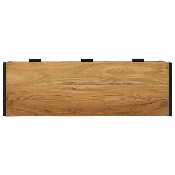 vidaXL Ντουλάπι TV με συρτάρι Καφέ 100 x 35 x 50 εκ Μασίφ ξύλο ακακίας