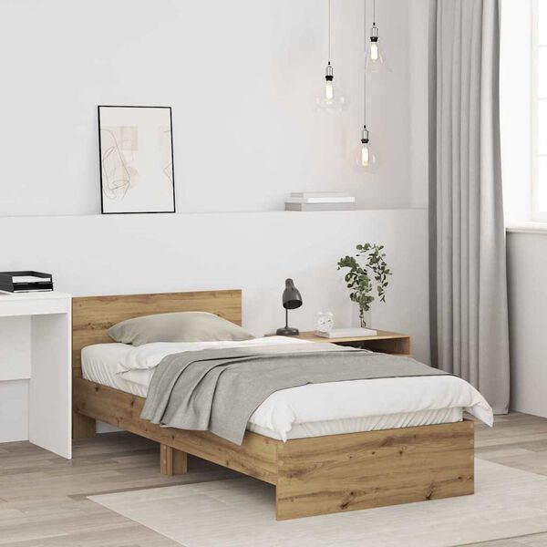 vidaXL &Sigma;&kappa;&epsilon;&lambda;&epsilon;&tau;ό&sigmaf; &Kappa;&rho;&epsilon;&beta;&alpha;&tau;&iota;&omicron;ύ Artisan Oak 90 x 200 cm &Epsilon;&pi;&epsilon;&xi;&epsilon;&rho;&gamma;&alpha;&sigma;&mu;έ&nu;&omicron; &xi;ύ&lambda;&omicron;