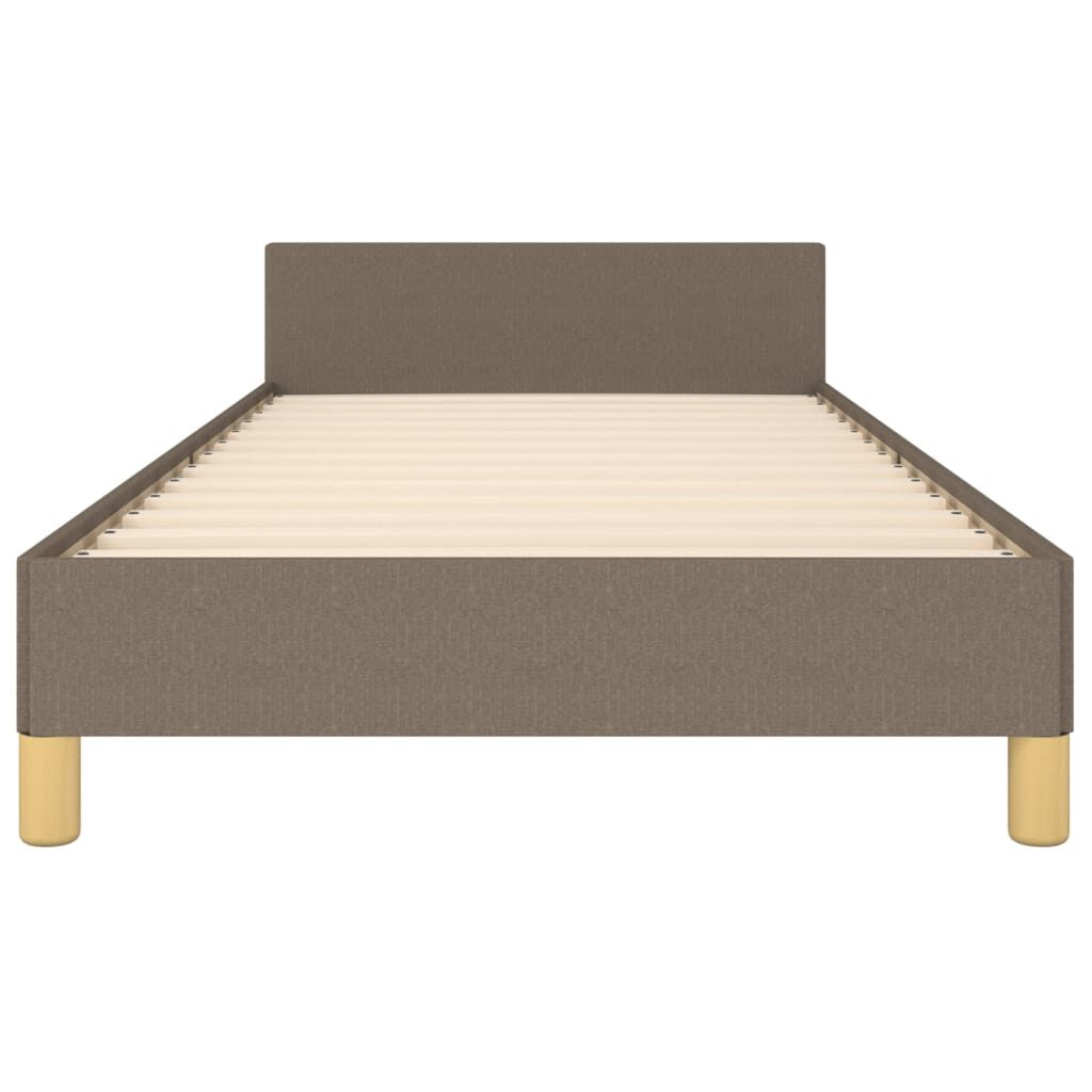 vidaXL Σκελετός Κρεβατιού Χωρίς Στρώμα Taupe 90x190 εκ. Υφασμάτινο