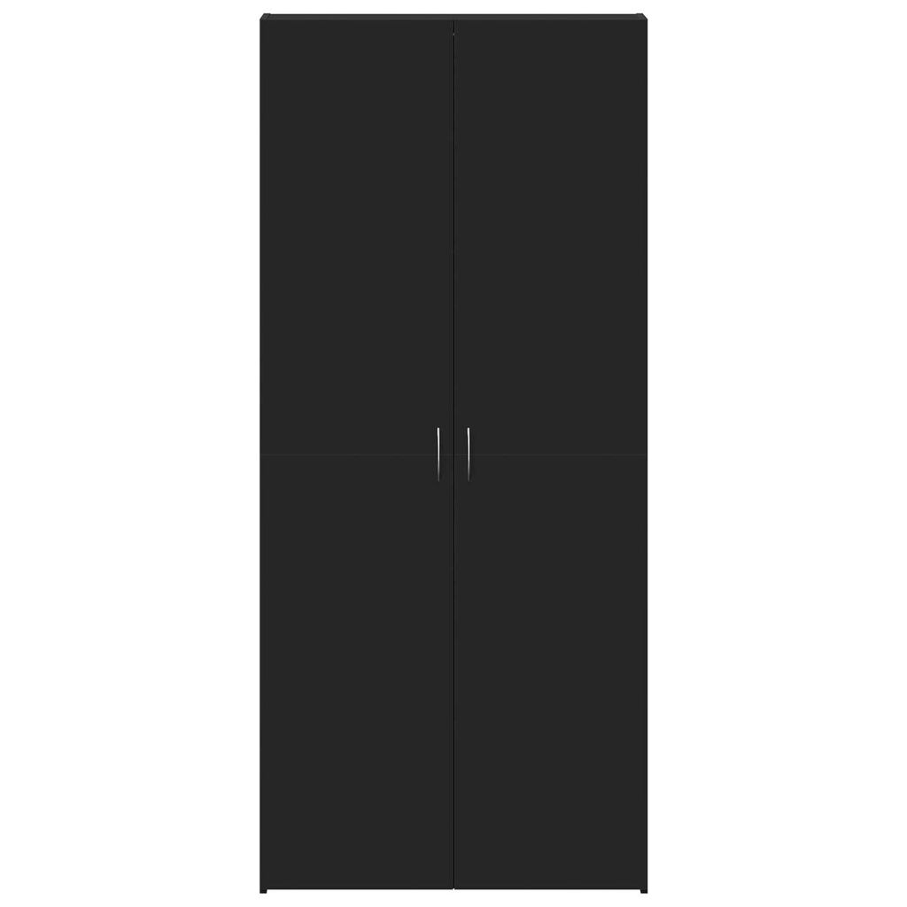 vidaXL Ντουλάπα παπουτσιών Μαύρη 80x35,5x180 εκ Επεξεργασμένο ξύλο