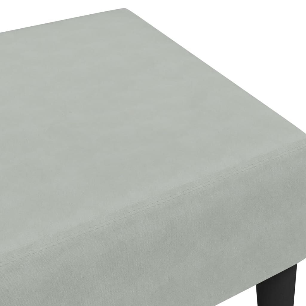 vidaXL Υποπόδιο Ανοιχτό Γκρι 77x55x31 εκ. Βελούδινο