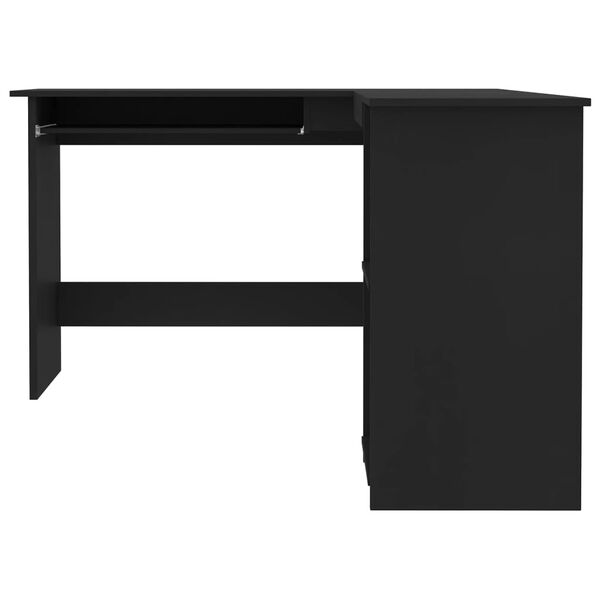 vidaXL Γραφείο Γωνιακό Μαύρο 120 x 140 x 75 εκ. από Επεξ. Ξύλο