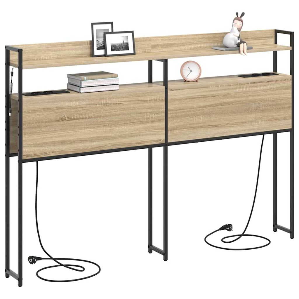 vidaXL Κεφαλάρι Αποθήκης με ράφι Sonoma Δρυς 120 cm Επεξεργασμένο ξύλο