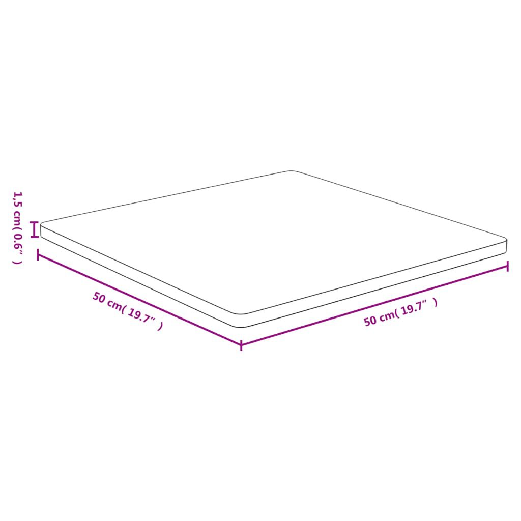 vidaXL Επιφάνεια Τραπεζιού 50x50x1,5 εκ. από Μπαμπού