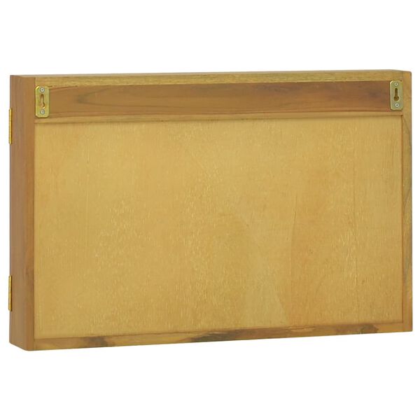 vidaXL Ντουλάπι Καθρέφτη 60 x 10 x 40 εκ. από Μασίφ Ξύλο Teak