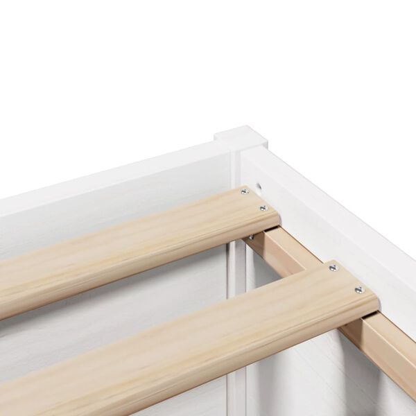 vidaXL Σκελετός Κρεβ. Χωρίς Στρώμα Λευκό 90x190 εκ Μασίφ Πεύκο