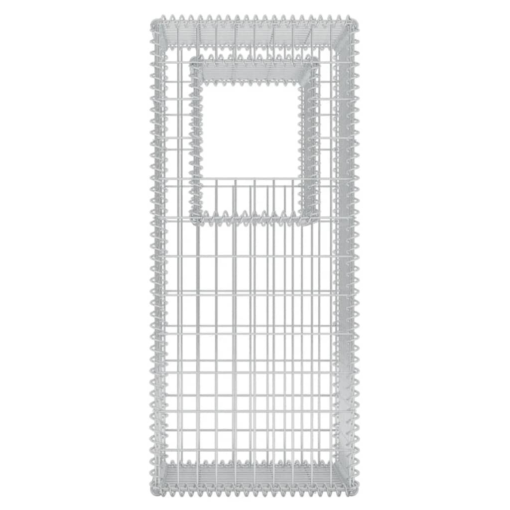 vidaXL Συρματοκιβώτια Στύλοι/Γλάστρες 2 τεμ 50 x 50 x 120 εκ. Ατσάλινα
