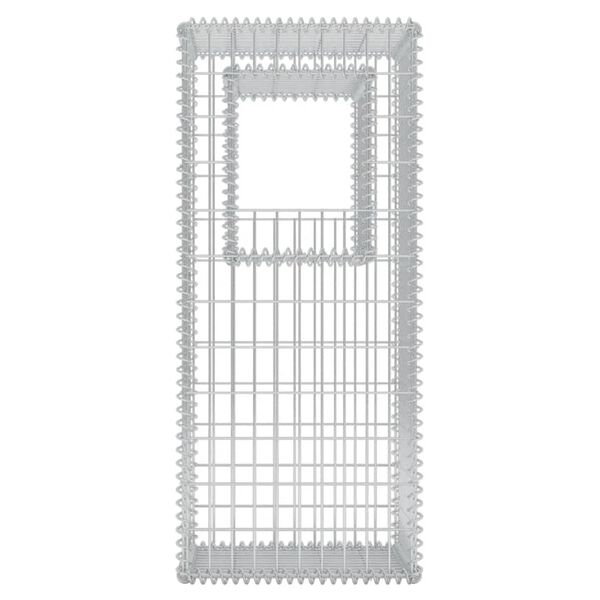 vidaXL Συρματοκιβώτια Στύλοι/Γλάστρες 2 τεμ 50 x 50 x 120 εκ. Ατσάλινα