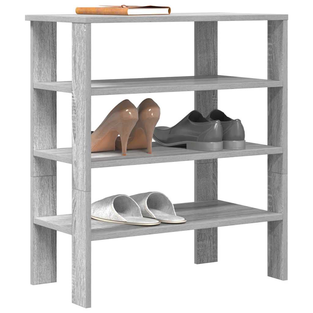 Ράφι παπουτσιών vidaXL Γκρι Sonoma 61x32x70 cm Κατασκευασμένο ξύλο