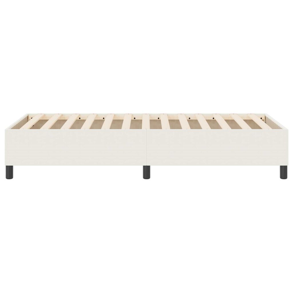 vidaXL Κρεβάτι με ελατήρια Κρεμ 90 x 190 cm Βελούδο