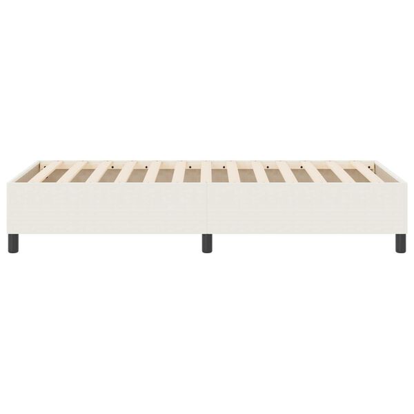 vidaXL Κρεβάτι με ελατήρια Κρεμ 90 x 190 cm Βελούδο