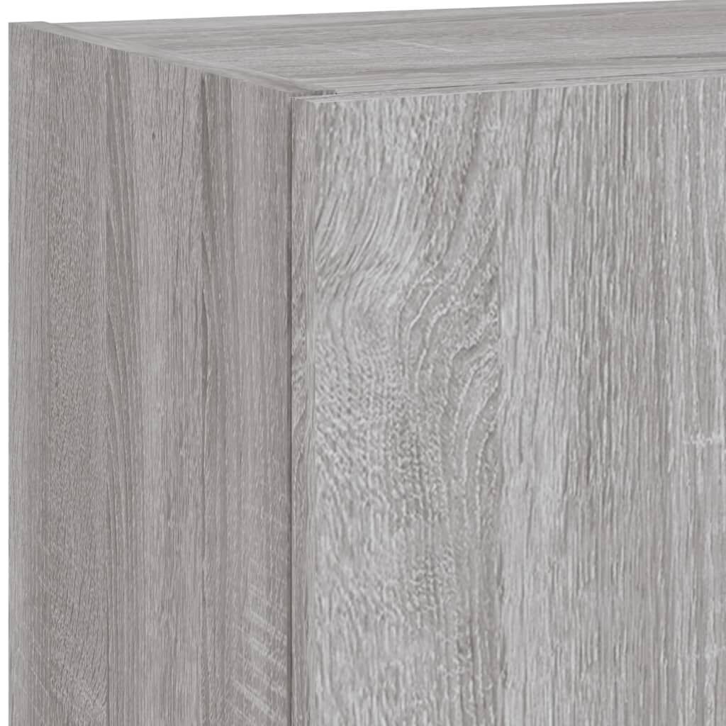 vidaXL Έπιπλο Τηλεόρασης με LED Γκρι Sonoma 40,5x30x90 εκ.