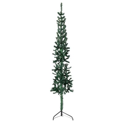 vidaXL Χριστουγεν. Δέντρο Slim Τεχνητό Μισό Με Βάση Πράσινο 120 εκ.